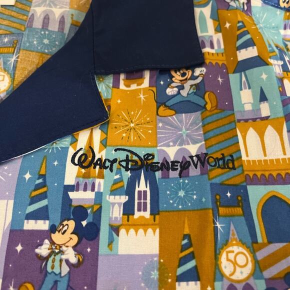 2021 Walt Disney World 50th Anniversary Retro Bowling Camp Shirt Adult Small - Picture 2 of 7